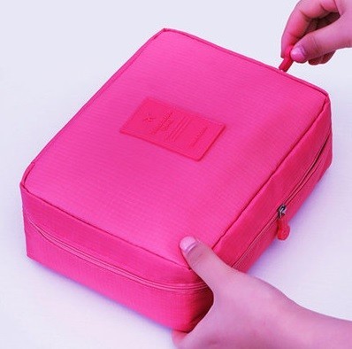 Trousse de maquillage de voyage A524 rose foncé