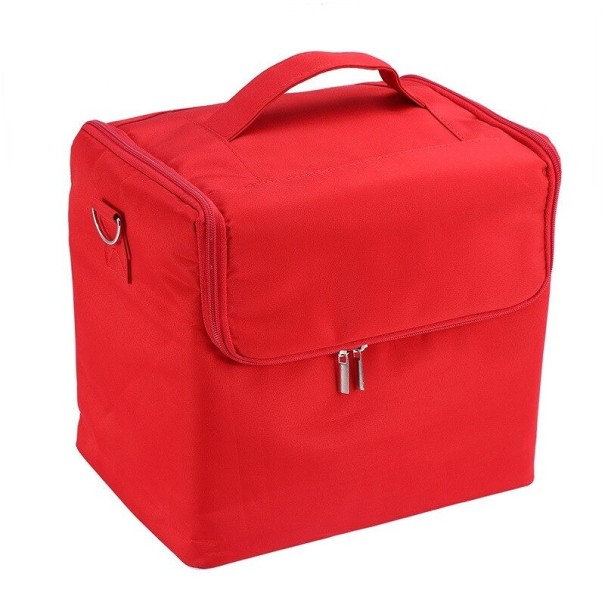 Trousse de maquillage pour femmes rouge