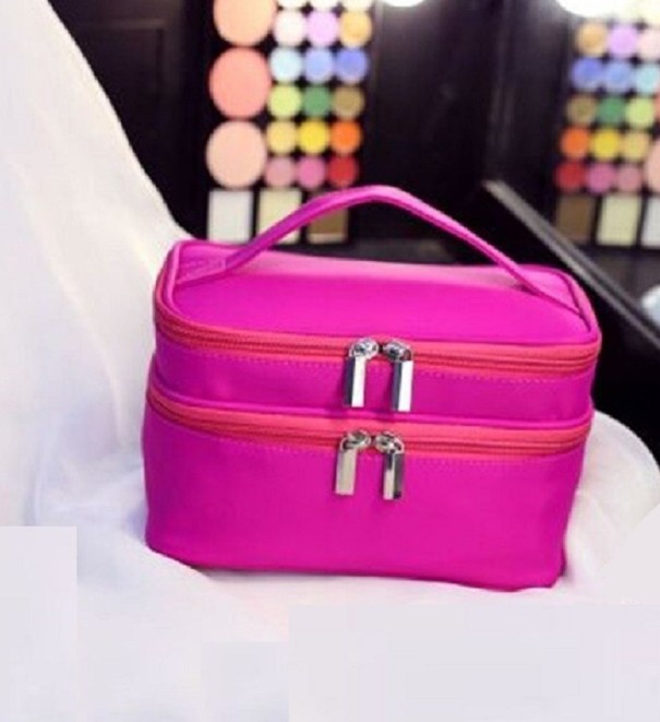 Trousse de maquillage pour femmes T585 rose foncé 1