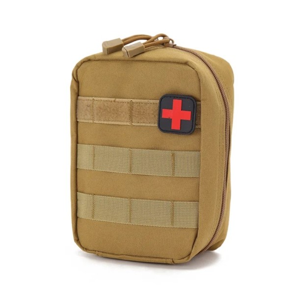 Trousse de premiers secours tactique vide Sac de santé pour le tourisme et l'utilisation domestique Étui militaire pour les premiers secours en extérieur beige
