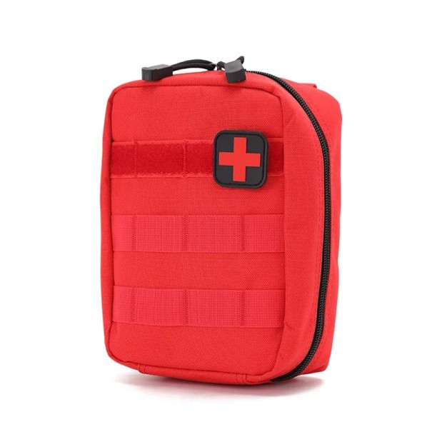 Trousse de premiers secours tactique vide Sac de santé pour le tourisme et l'utilisation domestique Étui militaire pour les premiers secours en extérieur rouge