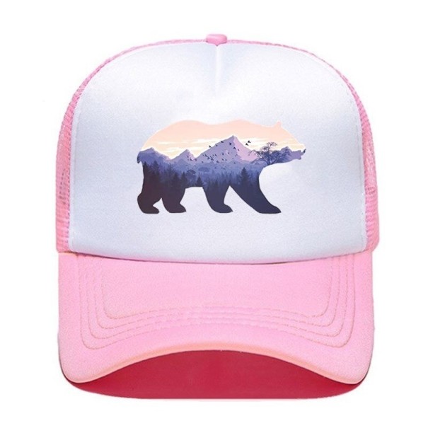 Trucker-Cap mit einem Bären rosa 1