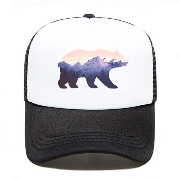 Trucker-Cap mit einem Bären schwarz 1