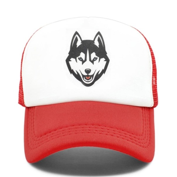 Trucker-lippis suden kanssa punainen