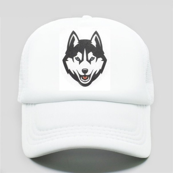 Trucker-lippis suden kanssa valkoinen