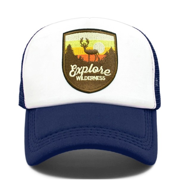 Trucker pet met hert donkerblauw