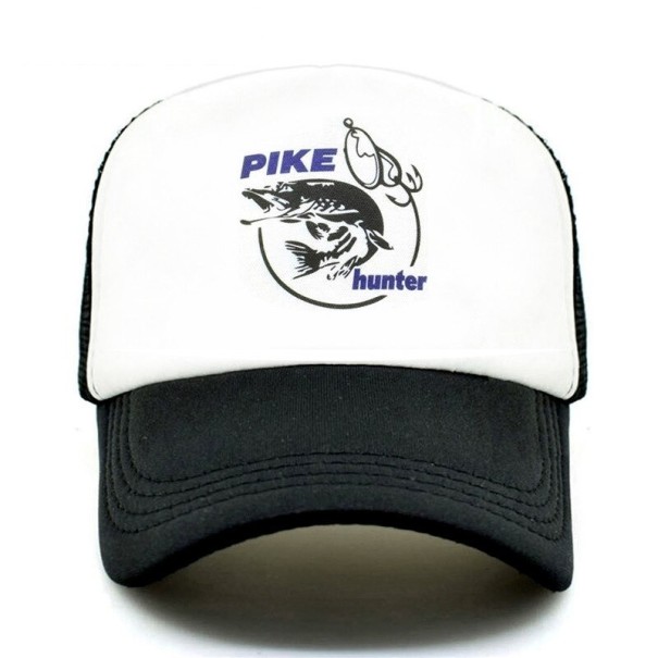 Trucker pet met vis zwart