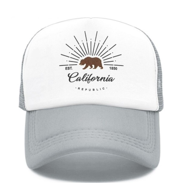 Trucker šiltovka California sivá