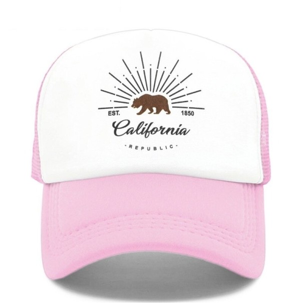Truckerkasket California rosa