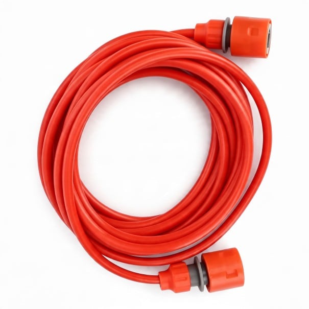 Tubo da giardino multifunzionale 6 m con doppie connessioni rapide Tubo flessibile in plastica EVA Arancione Per lavare auto e pulire il cortile 1