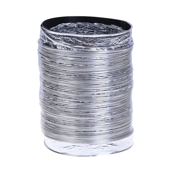 Tubo de ventilación flexible 100 mm Manguera de aluminio 1,5 m Tubo de PVC para extracción de aire Sistema de ventilación Baño Cocina -30 °C ~ 100 °C 1