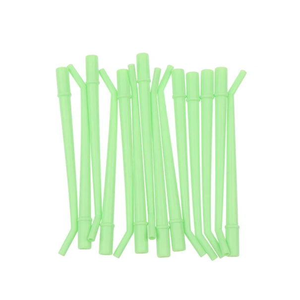 Tubo descartável para aspirador de saliva 25 unid Comprimento 16 cm Consultórios dentários Equipamento estomatológico Acessórios dentários verde