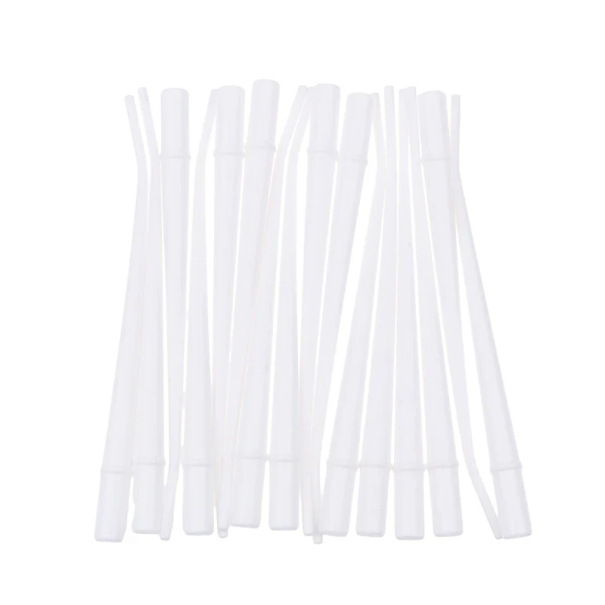 Tubules jetables pour aspirateur à salive 25 pcs Longueur 16 cm Cabinet dentaire Équipement stomatologique Fournitures dentaires blanc