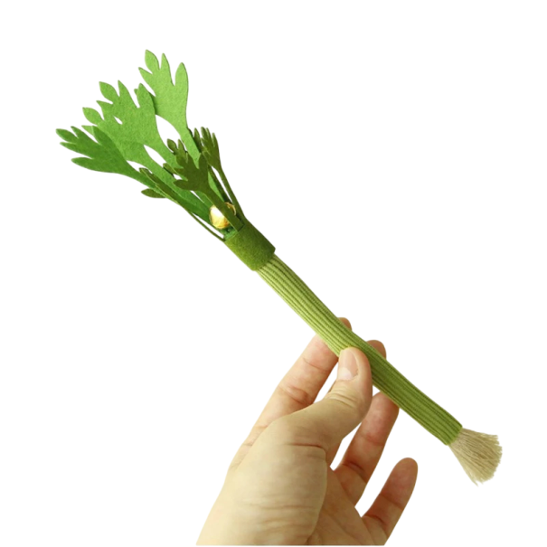 Tugg leksak för katter 24 cm Selleriform med bjällra Interaktiv tugg leksak för kattungar och vuxna katter 1