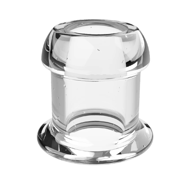 Túnel anal transparente talla M, tapón hueco de silicona, embalaje discreto, resistente al agua, para usuarios experimentados. color transparente