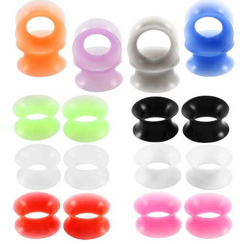Tunnel en silicone rouge 8 mm