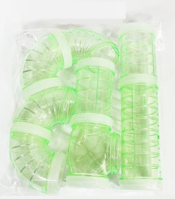Tunnel pliable en plastique pour rongeurs vert