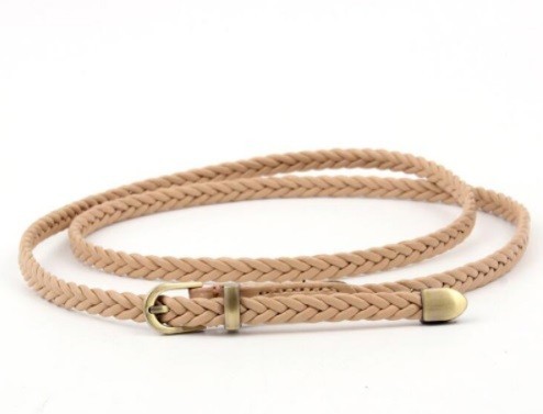 Tunt bälte för kvinnor 100 cm beige 100 cm