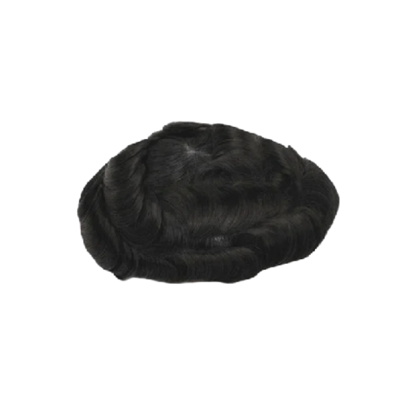 Tupé i paruka pro muže Rovné vlasy a hustota 130 % Rozměr 15,2 x 20,3 cm Injektovaná kůže 0,12–0,14 mm Černá barva Náhrada vlasů 1