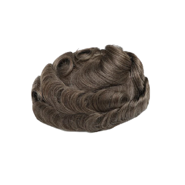 Tupé pro muže na řídnoucí vlasy Tenká kožní báze 0,12–0,14 mm Velikost 15,2 x 22,9 cm Rovné pravé lidské vlasy hustota 120 % Světle hnědá 1