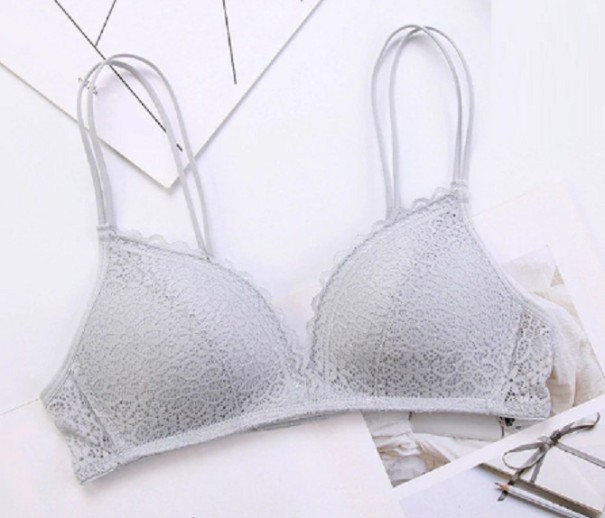 Tuplaolkaimeton rintaliivi harmaa 75A