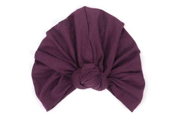Turban damski fioletowy