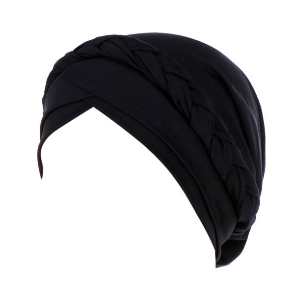 Turban damski z oplotem czarny