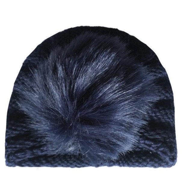 Turban infantil com pompom preto