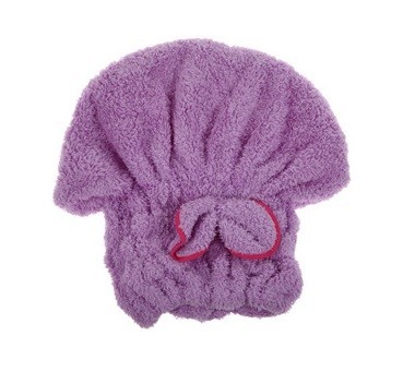 Turban na mokré vlasy J2978 světle fialová