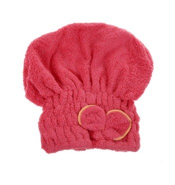 Turban na mokré vlasy J2978 svetlo červená
