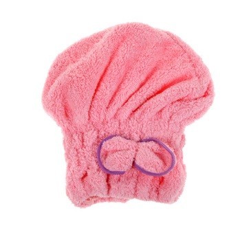 Turban na mokre włosy J2978 różowy