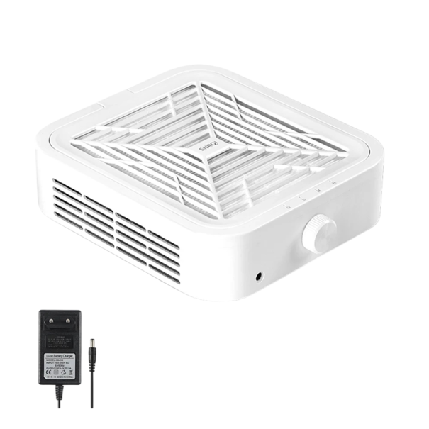 Turbinefri støvsuger til neg støv 120W Hvid med aftageligt filter Justerbar hastighed 6000–12000 omdr./min Professionel manicure WL007 1