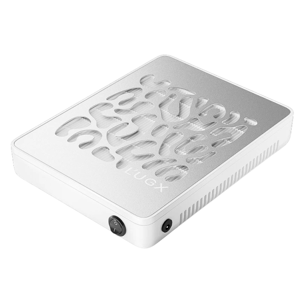 Turbinenloser bürstenloser Nagelsauger 20W Weiß Starke Saugkraft Einstellbare Geschwindigkeit Abnehmbarer Filter Professionelle Maniküre EU-Stecker 1