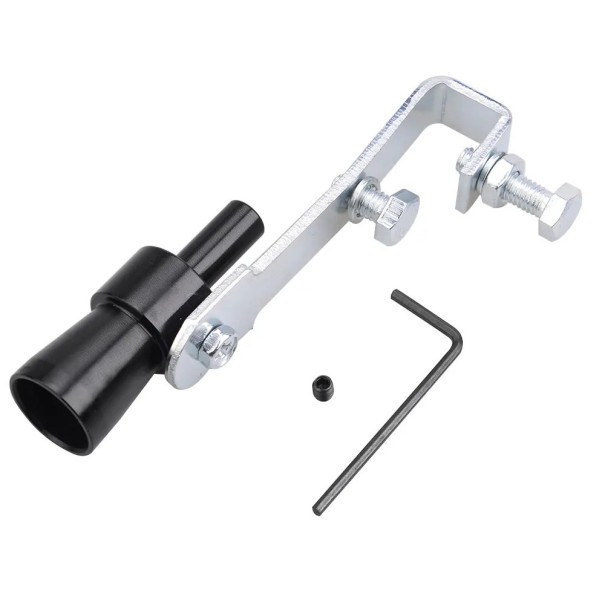 Turbo fischietto per scarico S 101,3 × 19,5 mm Simulatore universale del suono del turbo tubo di alluminio per tuning accessorio decorativo per veicolo nero 1