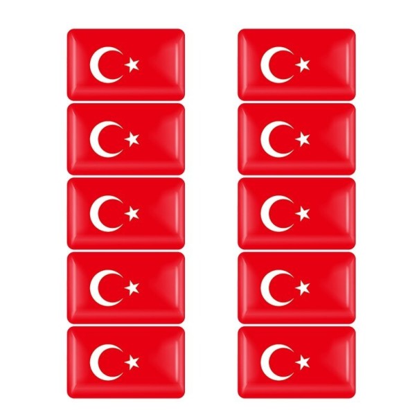 Türkei-Flaggenaufkleber 10 Stk 1