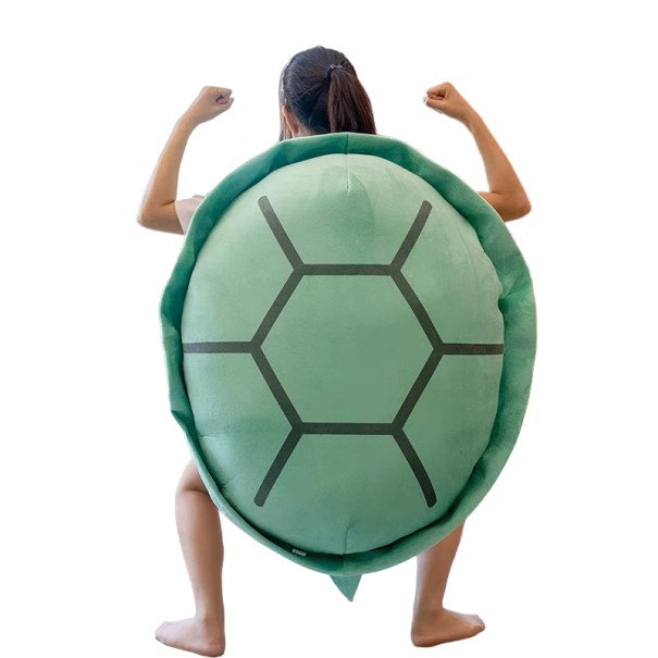 Turtle Shell plüss hálózsák Plüss hálózsák felnőtteknek hordható plüss Shell puha hátú hálópárna 100 cm 1