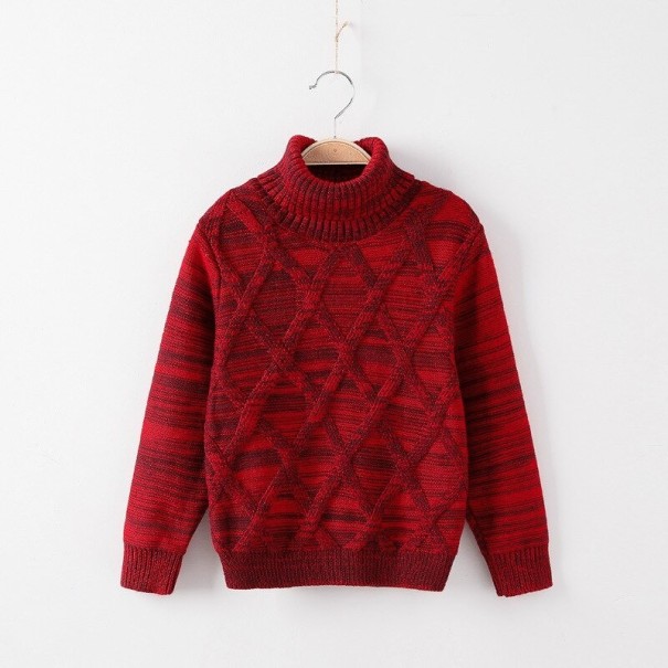 Turtleneck băiat burgundy 4