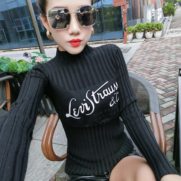 Turtleneck dam A2187 svart