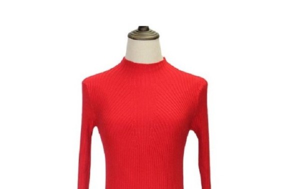Turtleneck dam J3274 röd