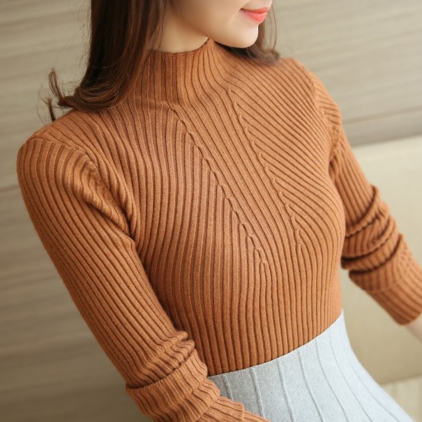 Turtleneck G207 dam brun