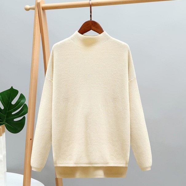 Turtleneck G293 dam krämfärgad