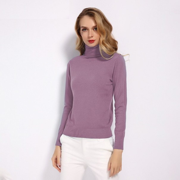 Turtleneck pentru femei A2961 violet S