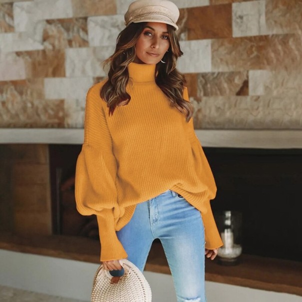 Turtleneck pentru femei B47 muştar L