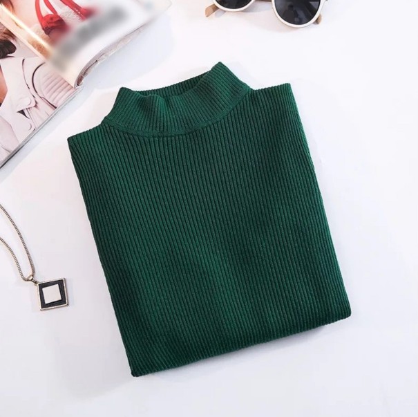 Turtleneck pentru femei G202 verde inchis S