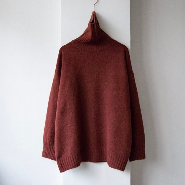 Turtleneck pentru femei G299 burgundy