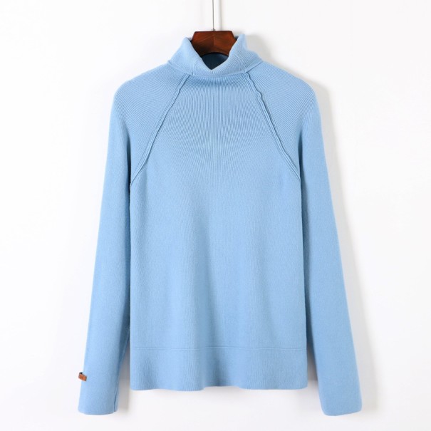 Turtleneck pentru femei G341 albastru deschis