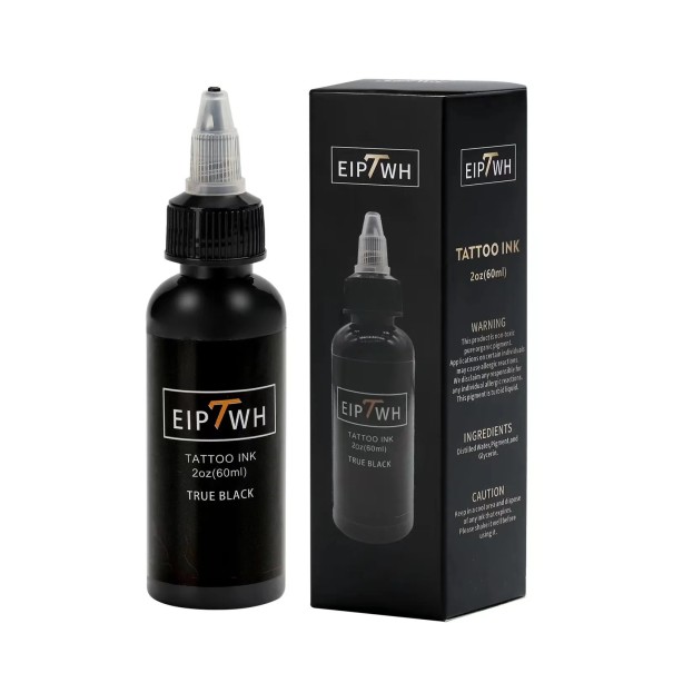 Tusz do tatuażu 60 ml Profesjonalny tusz do tatuażu Trwały tusz do tatuażu Wysokiej jakości pigment Łatwa aplikacja Akcesoria do tatuażu czarny