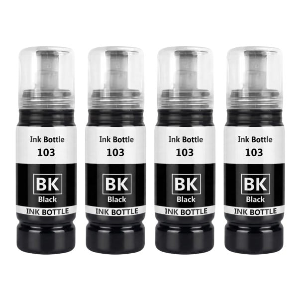 Tusze 103 4 szt. 70 ml Czarny tusz do drukarek Epson EcoTank L1110 L3100 L3110 L3111 L3116 L3150 L3151 L3156 L3160 i 5190 1