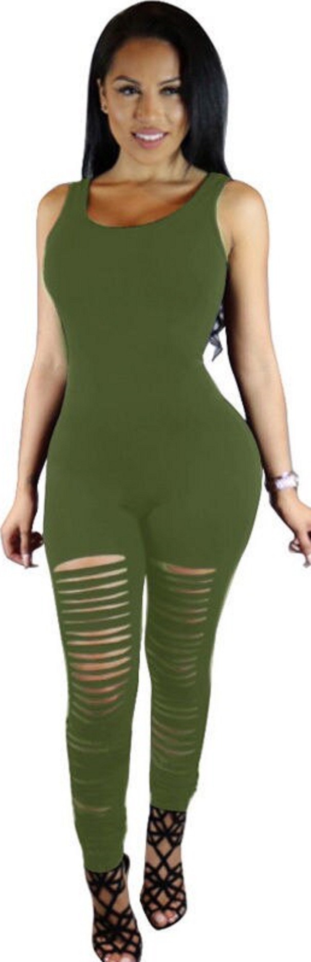 Tuta da donna A2908 verde militare M