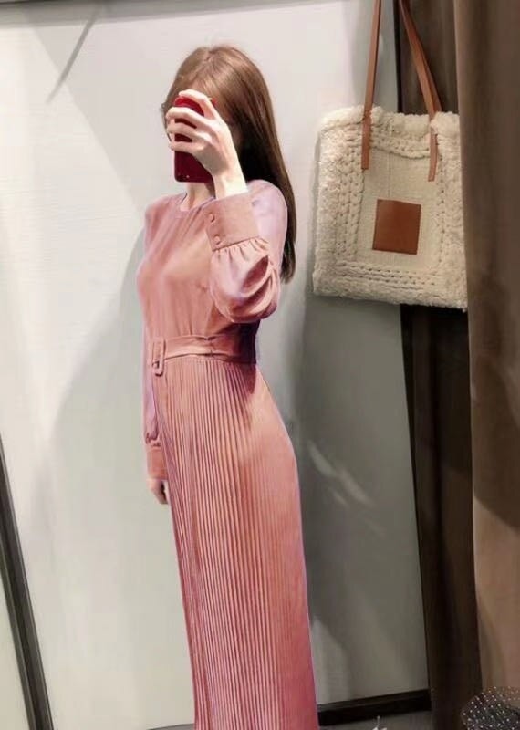 Tuta da donna con maniche lunghe B861 rosa L